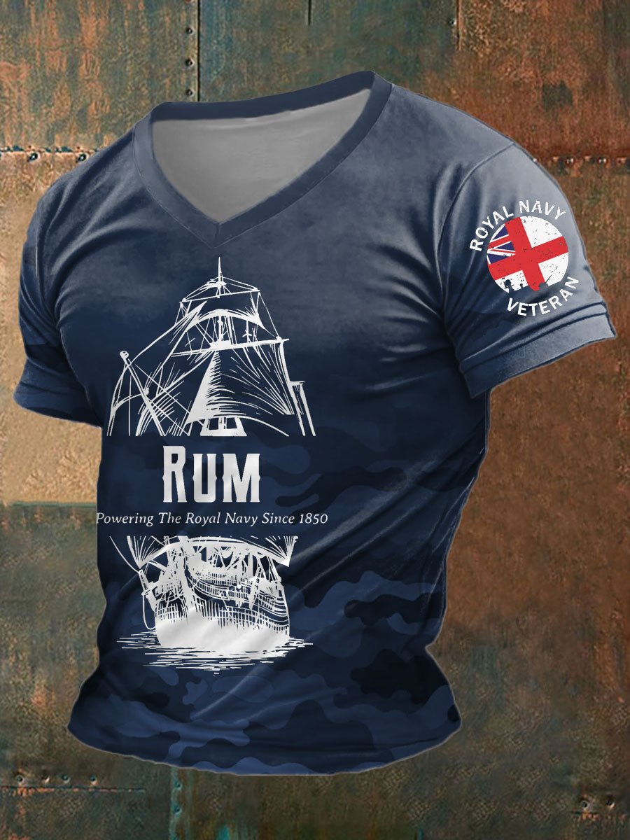 Men's  &Rum Printed T-Shirt