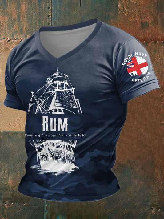 Men's  &Rum Printed T-Shirt