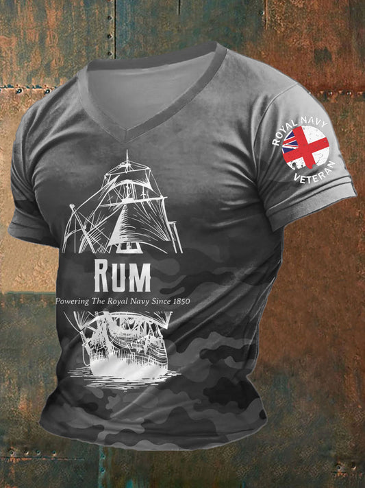 Men's  &Rum Printed T-Shirt