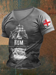 Men's  &Rum Printed T-Shirt