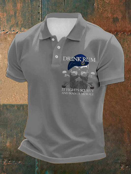 Men's  &Rum Printed Casual Tops