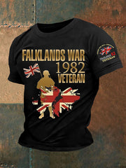 Men's Falklands War Veteran Printed T-Shirt