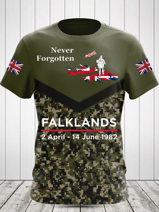 Men's Falklands War Veteran Printed T-Shirt