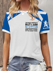 Women's Scottish Flag I Am Not Perfect But I Am Scottish That's About The Same Thing Short Sleeve T-Shirt