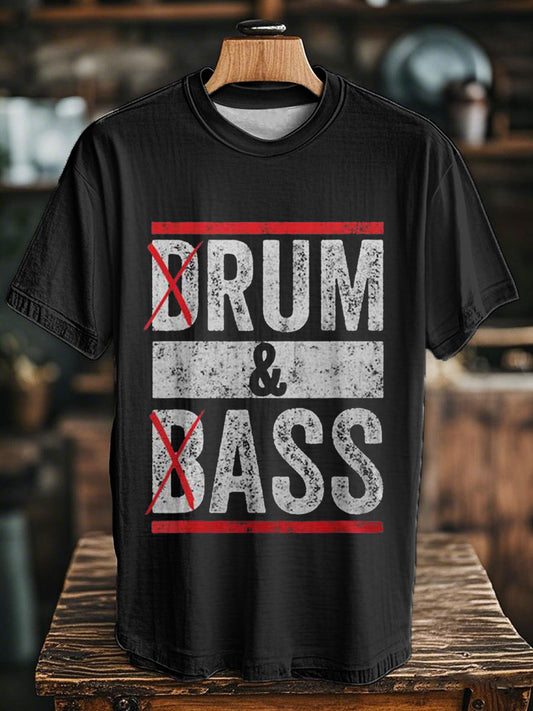 Unisex Funny Drum&Bass Rum Lover Printed T-Shirt