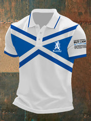 Men's Scottish Flag Printed Short Sleeve Top