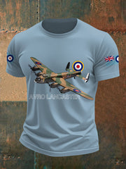 Men's Vintage  Avro Lancaster Print Casual Tee