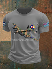 Men's Vintage  Avro Lancaster Print Casual Tee