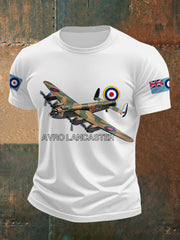 Men's Vintage  Avro Lancaster Print Casual Tee