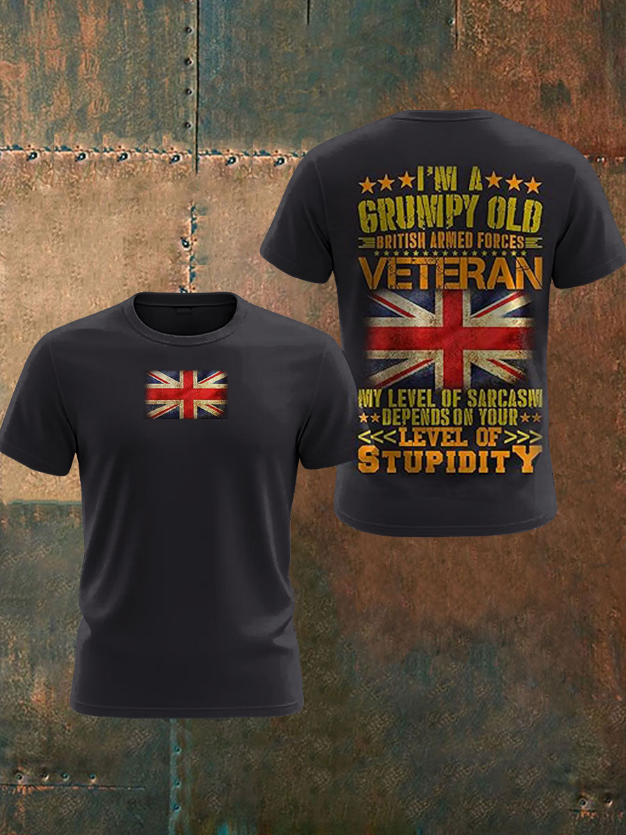 Men's UK Veteran Printed T-shirt