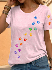 Women’s Rainbow Animal Print Casual T-Shirts