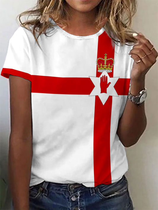 Women's Northern Ireland Printed Casual T-Shirt
