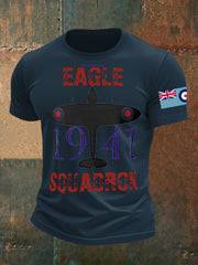 Men's Vintage  WW2 Aircraft  Lancaster Typhoon Hurricane Mosquito Casual Tee