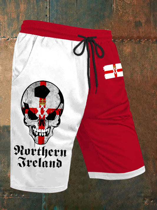 Men's Northern Ireland Skull Soccer Shorts