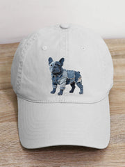 Unisex Bulldog Pattern Patchwork Art Hat