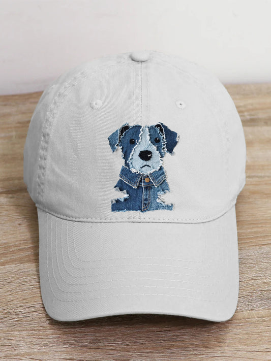 Unisex Dog Pattern Patchwork Art Hat