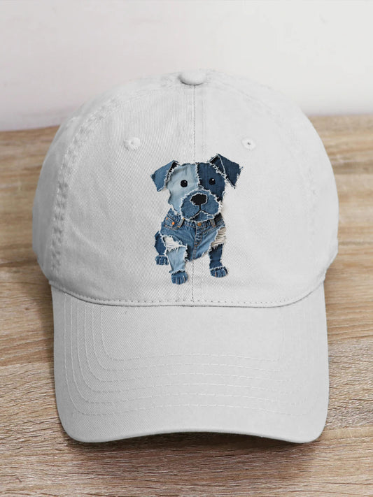 Unisex Cute Dog Pattern Patchwork Art Hat