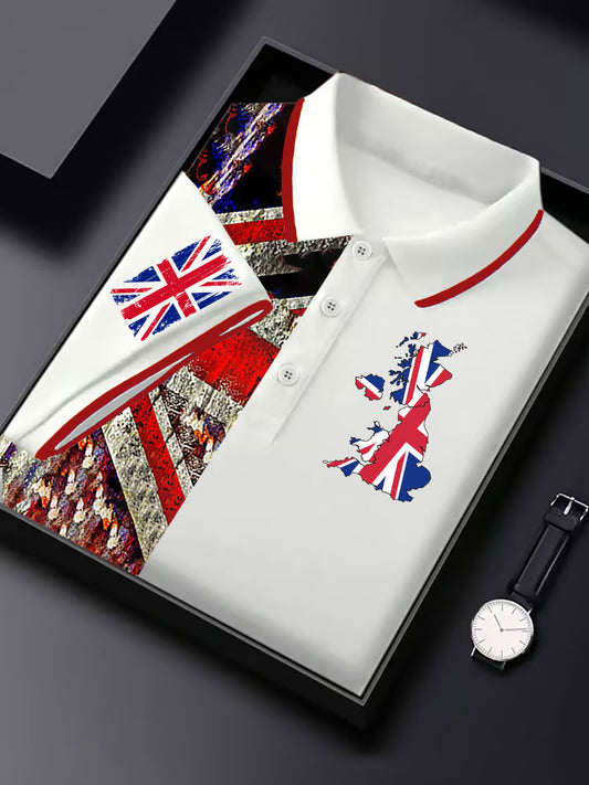 Men's Vintage England Flag Casual Shirt