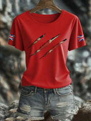 Women's UK Flag Pride Printed T-Shirt