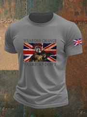 Men's  British Veteran Imitation Cotton Short-Sleeved Printed T-shirt