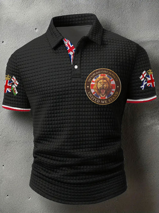 Men's UK Flag United We Stand Printed Casual Tops