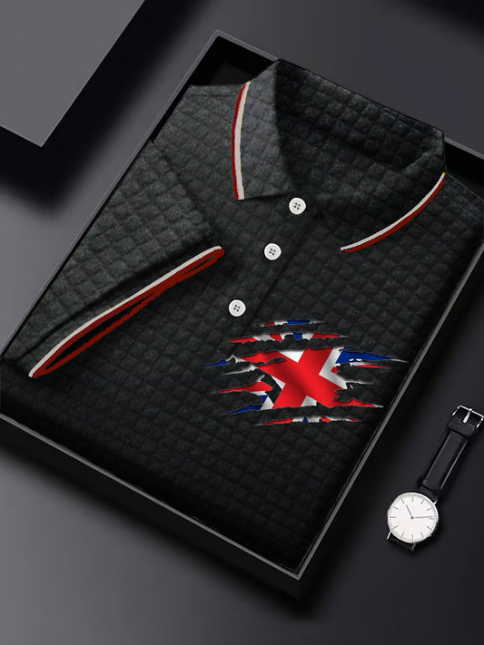 Men's UK Flag Art Printed Casual Tops