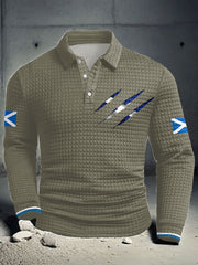 Men's Scotland Flag Proud The Brave Printed Casual Tops