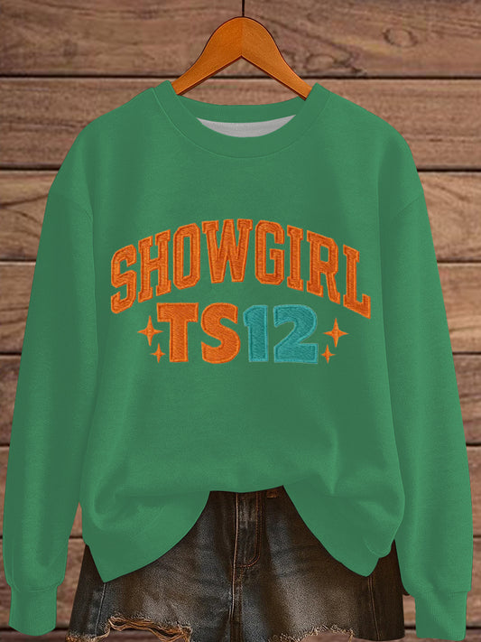 Women's The Life of A Show Girl Fan Print Sweatshirt