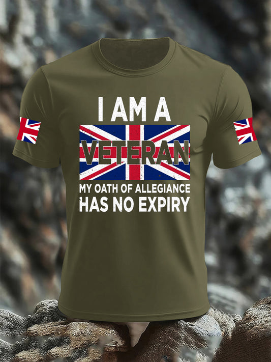 Men's I AM A VETERAN MY OATH OF ALLEGIANCE HAS NO EXPIRY T-shirt