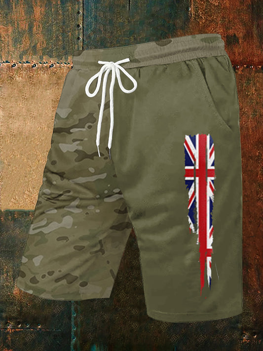 Mens Camouflage Union Jack Casual Pants