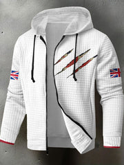Men's UK Flag Printed Hooded Jacket