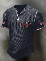 Men's UK Flag Printed Casual Tops