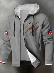 Men's UK Flag Printed Hooded Jacket