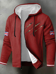 Men's UK Flag Printed Hooded Jacket