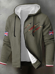 Men's UK Flag Printed Hooded Jacket