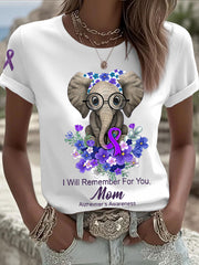 Women's I will remember for you, mom alzheimer's awareness T-shirts