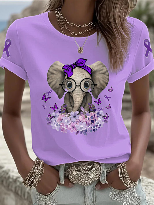 Women's Alzheimer's Disease Print T-shirt