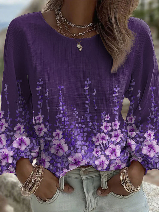 Women's Alzheimer's Floral Print Casual Tops