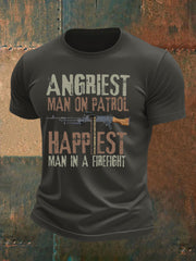Men's British Veteran imitation cotton short-sleeved T-shirt