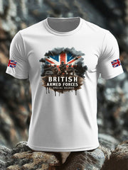 Men's British Veteran imitation cotton short-sleeved T-shirt
