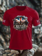 Men's British Veteran imitation cotton short-sleeved T-shirt