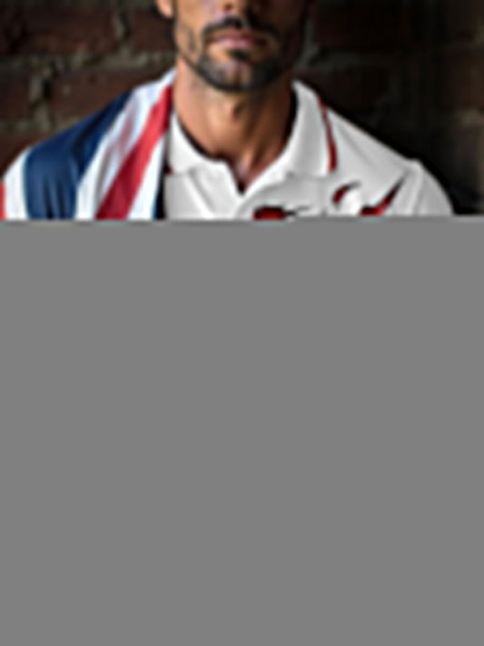 Men's UK Flag Art Printed Casual Tops