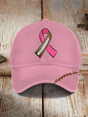 Unisex Breast Cancer Pink Football Print Hat