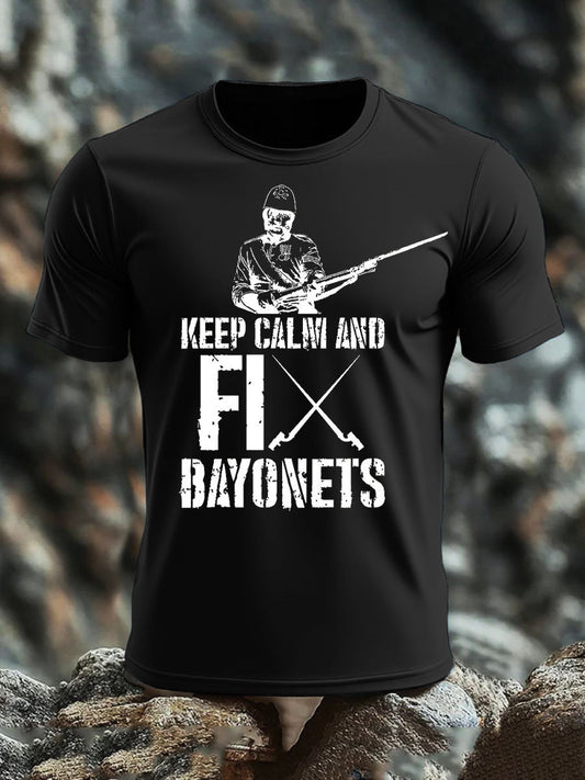 Men's British Veteran imitation cotton short-sleeved T-shirt