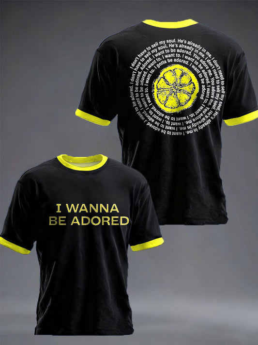 Unisex Roses Music Lover Lemon Printed T-shirt