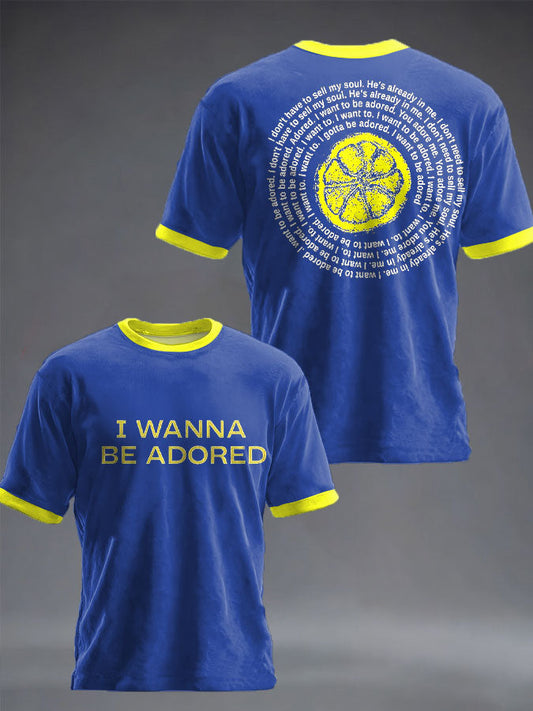 Unisex Roses Music Lover Lemon Printed T-shirt