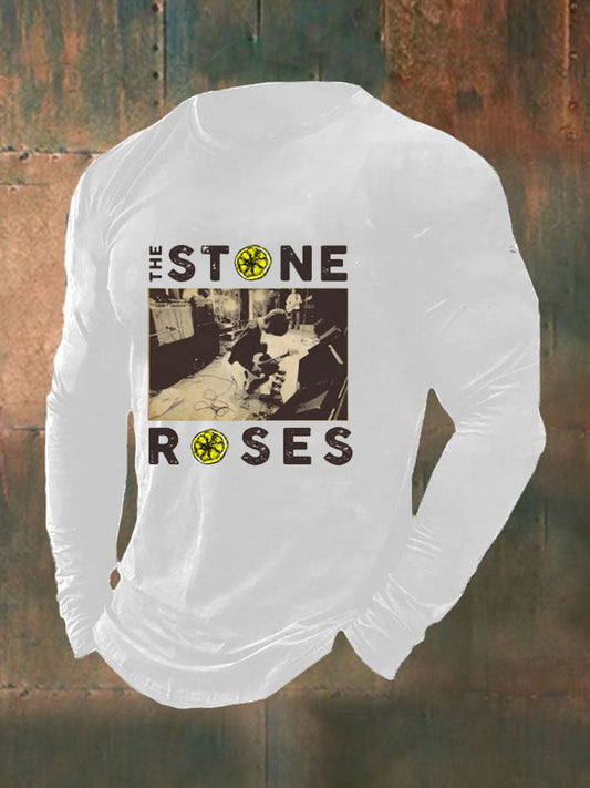 Men's Lemon Roses Music Lover long sleeve T-shirt