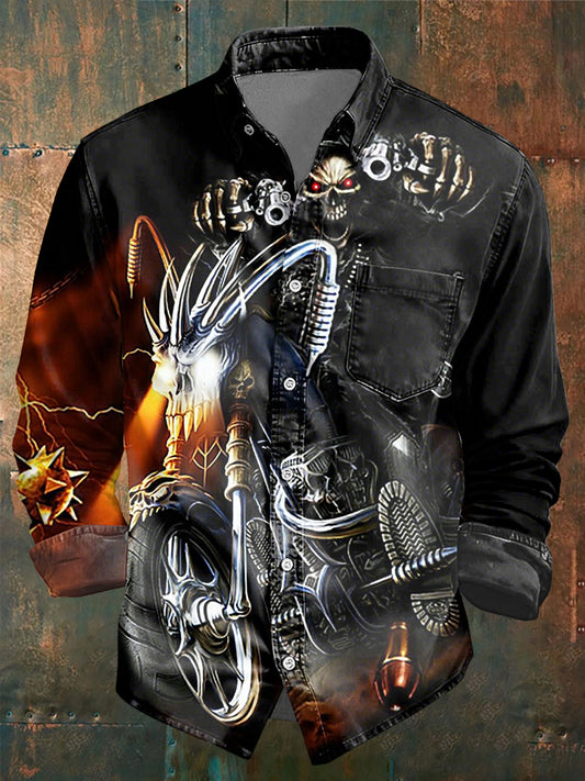 Men's Rock Music Inspired Pocket Shirt