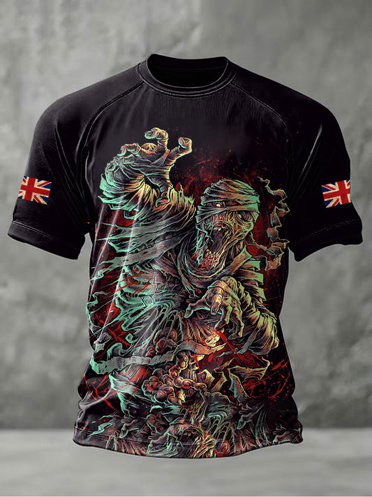 Men's British Skeleton Printed Casual short sleeves t-shirt