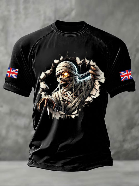 Men's British Skeleton Printed Casual short sleeves t-shirt